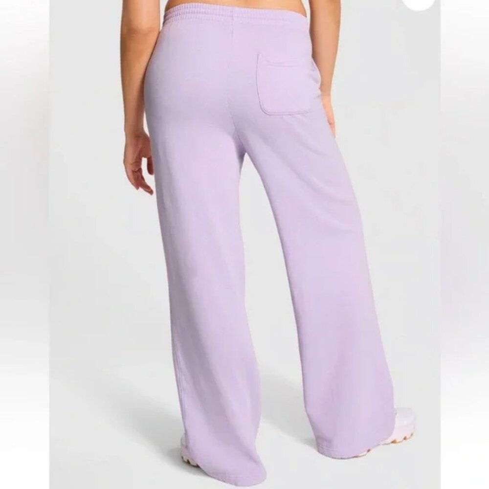 Victoria's Secret Elastic Waist Drawstring Wide Leg Sweatpants Lilac XXL NWT - Picture 2 of 10